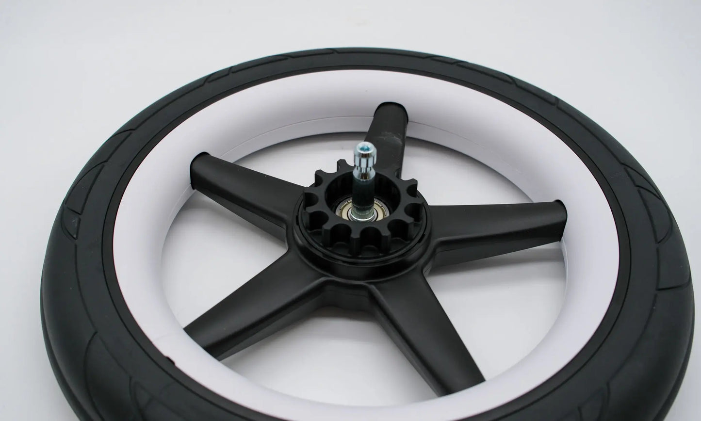 Bugaboo Fox Hinterrad mit weißen Radkappen – Ersatzteil für Bugaboo Fox, Fox 2 & Fox 3 Bugaboo