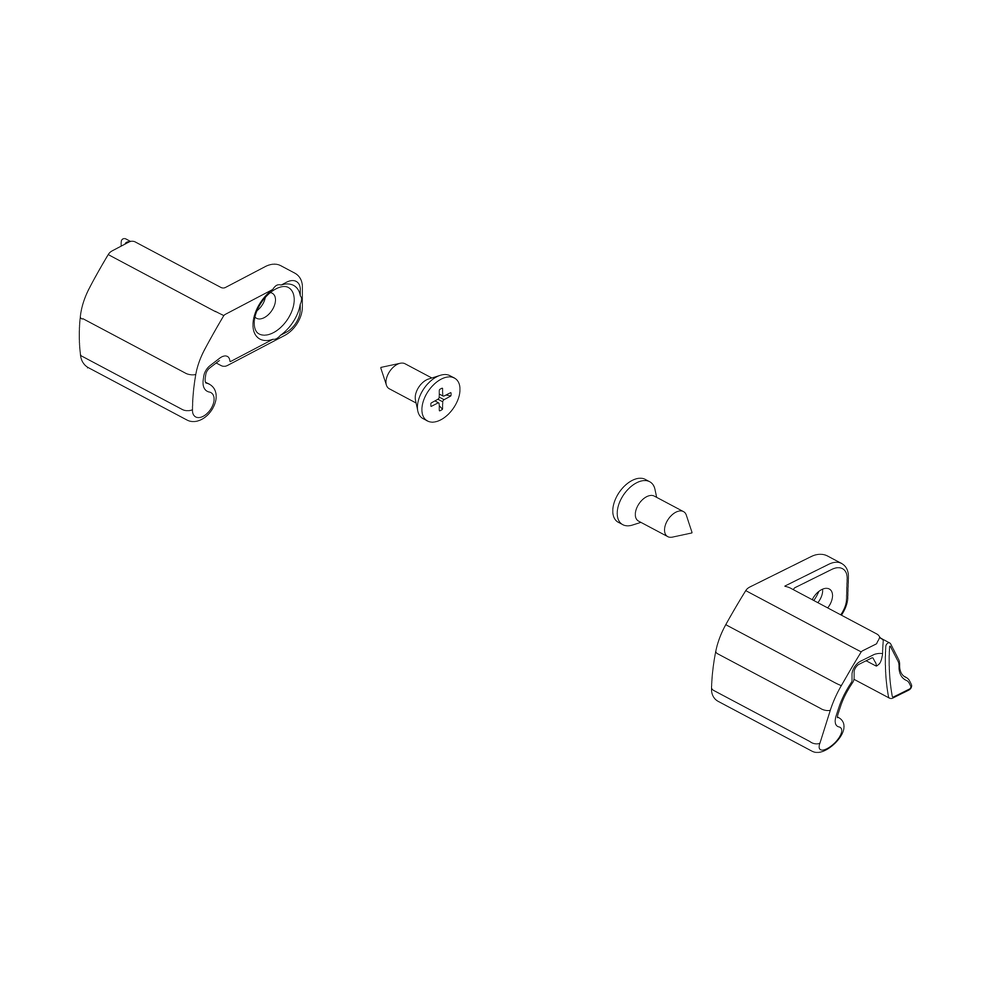 Thule Befestigung für Regenverdeck am Chariot Fahrradanhänger – Inkl. Schrauben Thule